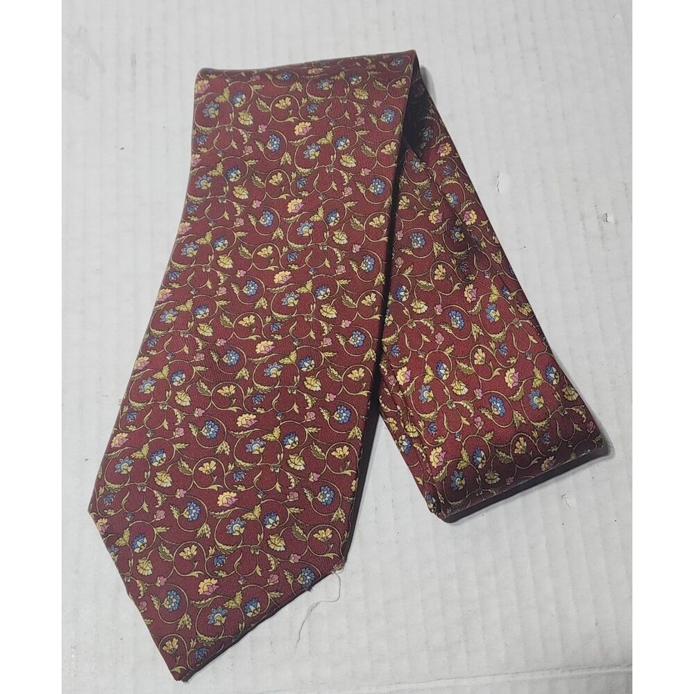 The Metropolitan Museum of Art Floral Pattern Silk Necktie Length 58"X3.75"